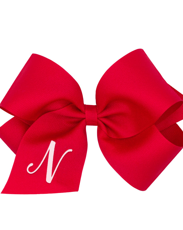 Monogrammed Grosgrain Girls Hair Bow