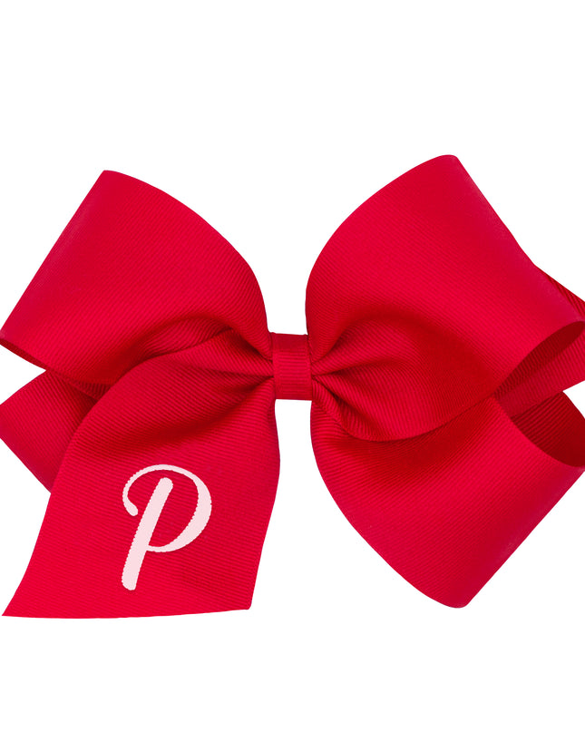 Monogrammed Grosgrain Girls Hair Bow