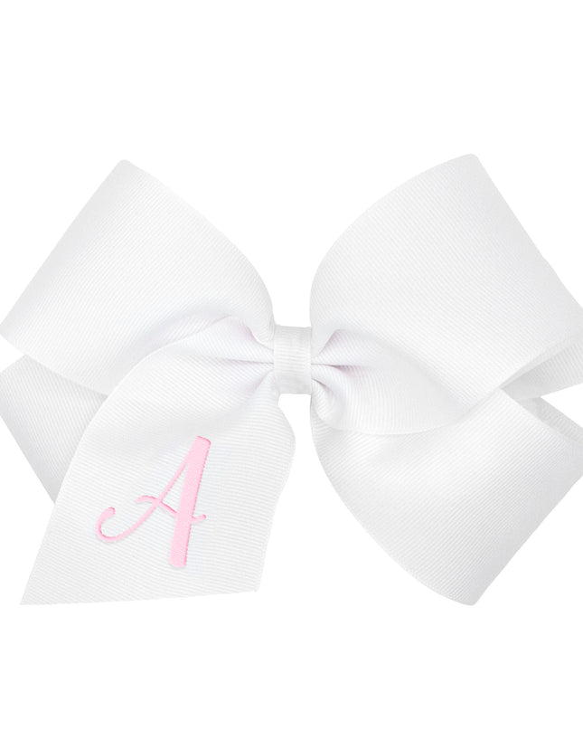Monogrammed Grosgrain Girls Hair Bow