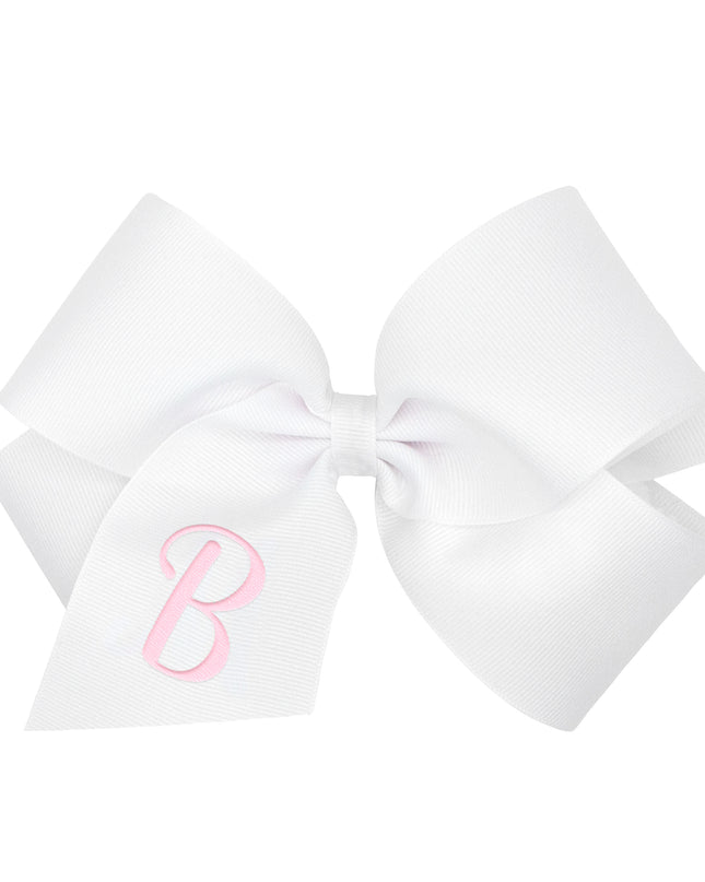 Monogrammed Grosgrain Girls Hair Bow