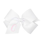 White with Light Pink Initial / C