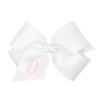 White with Light Pink Initial / D