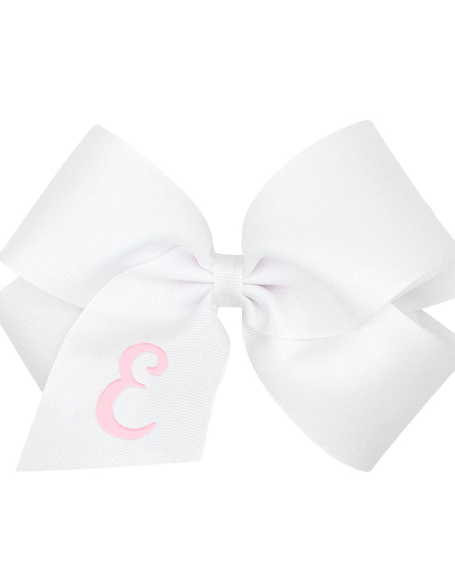 Monogrammed Grosgrain Girls Hair Bow