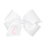 White with Light Pink Initial / E