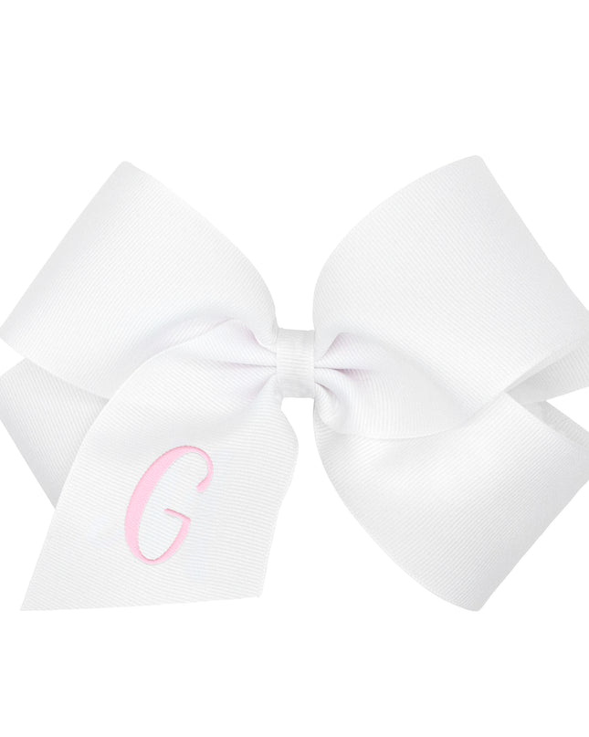 Monogrammed Grosgrain Girls Hair Bow