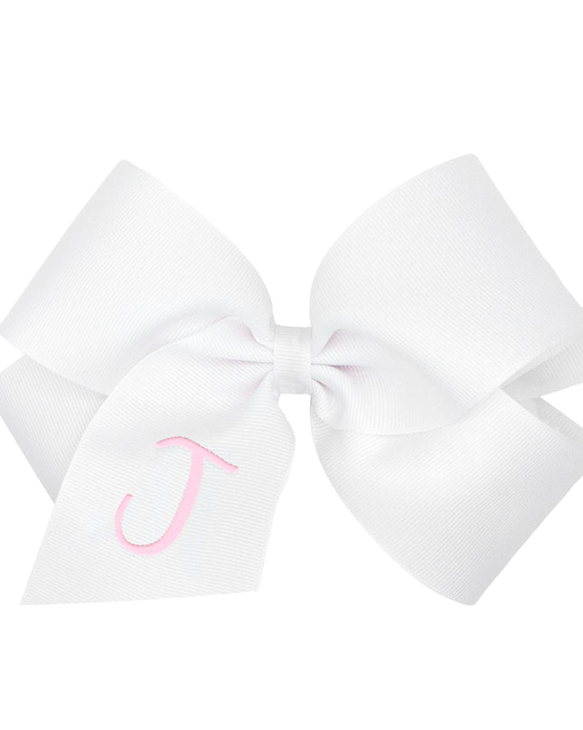 Monogrammed Grosgrain Girls Hair Bow
