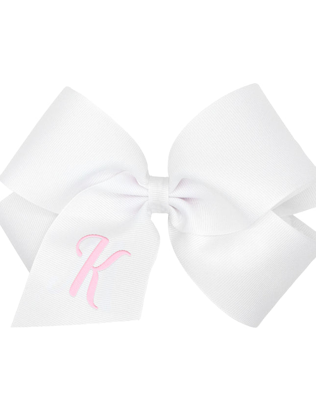 Monogrammed Grosgrain Girls Hair Bow