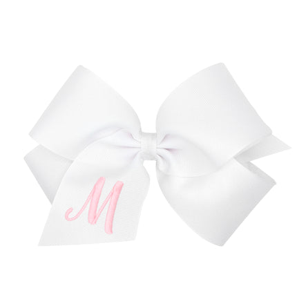Monogrammed Grosgrain Girls Hair Bow