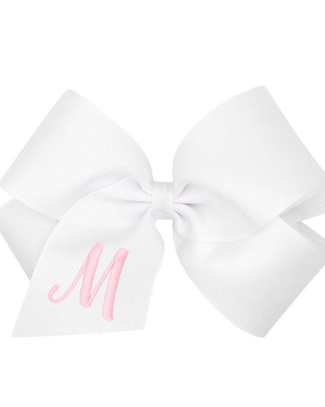 Monogrammed Grosgrain Girls Hair Bow