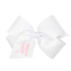 White with Light Pink Initial / M