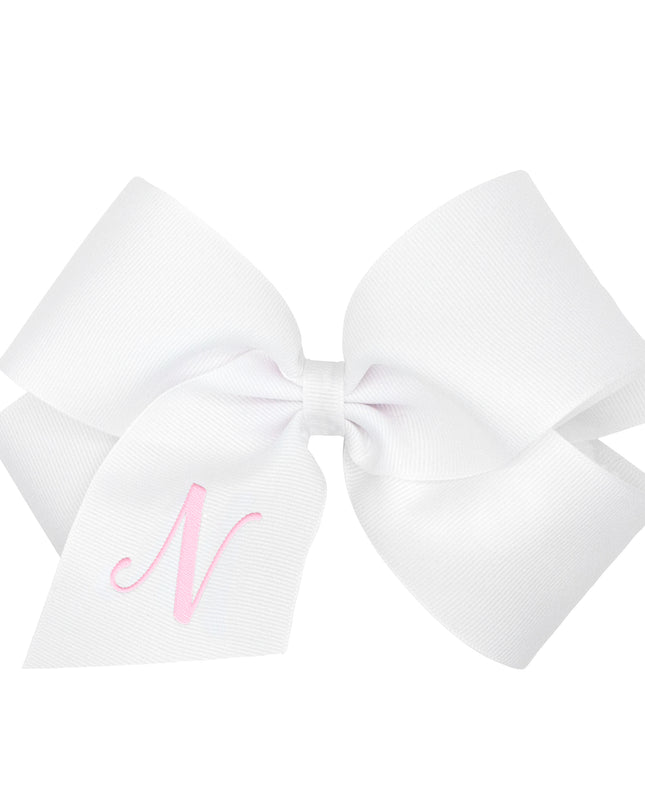 Monogrammed Grosgrain Girls Hair Bow