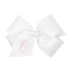 White with Light Pink Initial / O