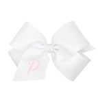 White with Light Pink Initial / P
