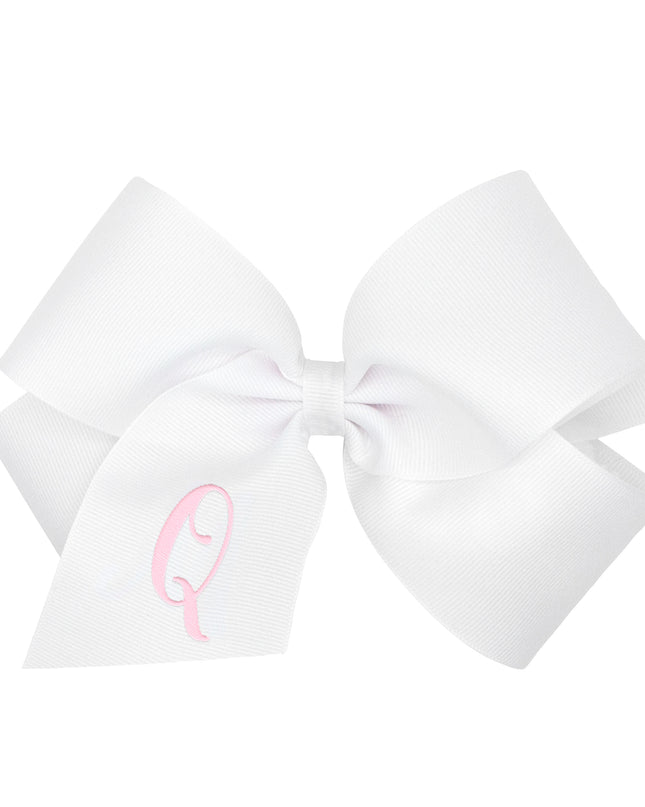 Monogrammed Grosgrain Girls Hair Bow