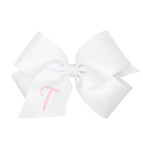 White with Light Pink Initial / T