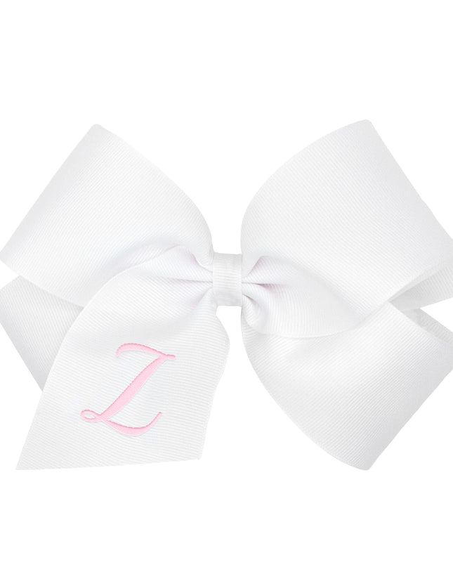 Monogrammed Grosgrain Girls Hair Bow