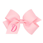 Light Pink with Hot Pink Initial / D