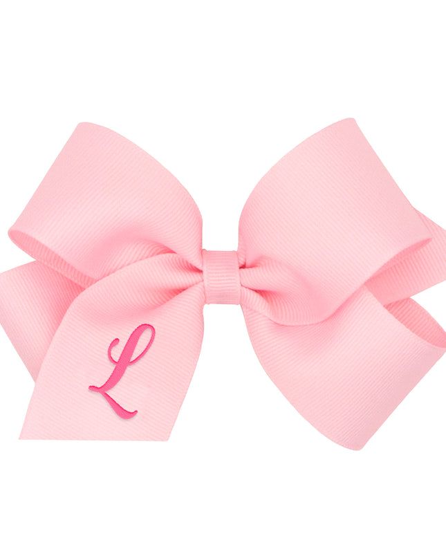 Monogrammed Grosgrain Girls Hair Bow
