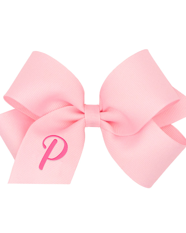Monogrammed Grosgrain Girls Hair Bow
