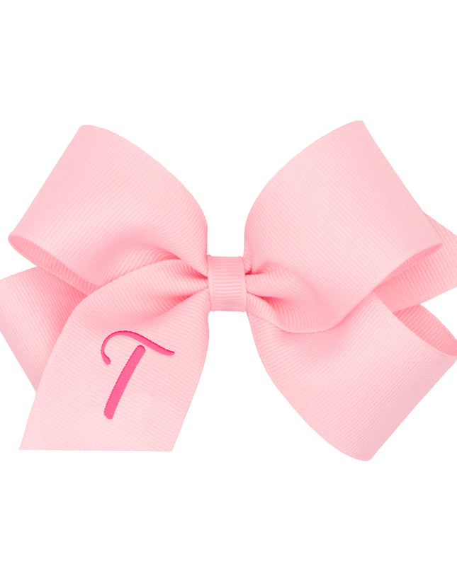 Monogrammed Grosgrain Girls Hair Bow