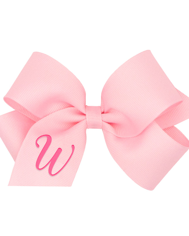 Monogrammed Grosgrain Girls Hair Bow