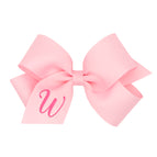 Light Pink with Hot Pink Initial / W