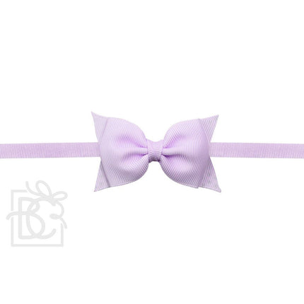 1/4" Pantyhose Headband w/ 2.5" Flat Sophia Bow