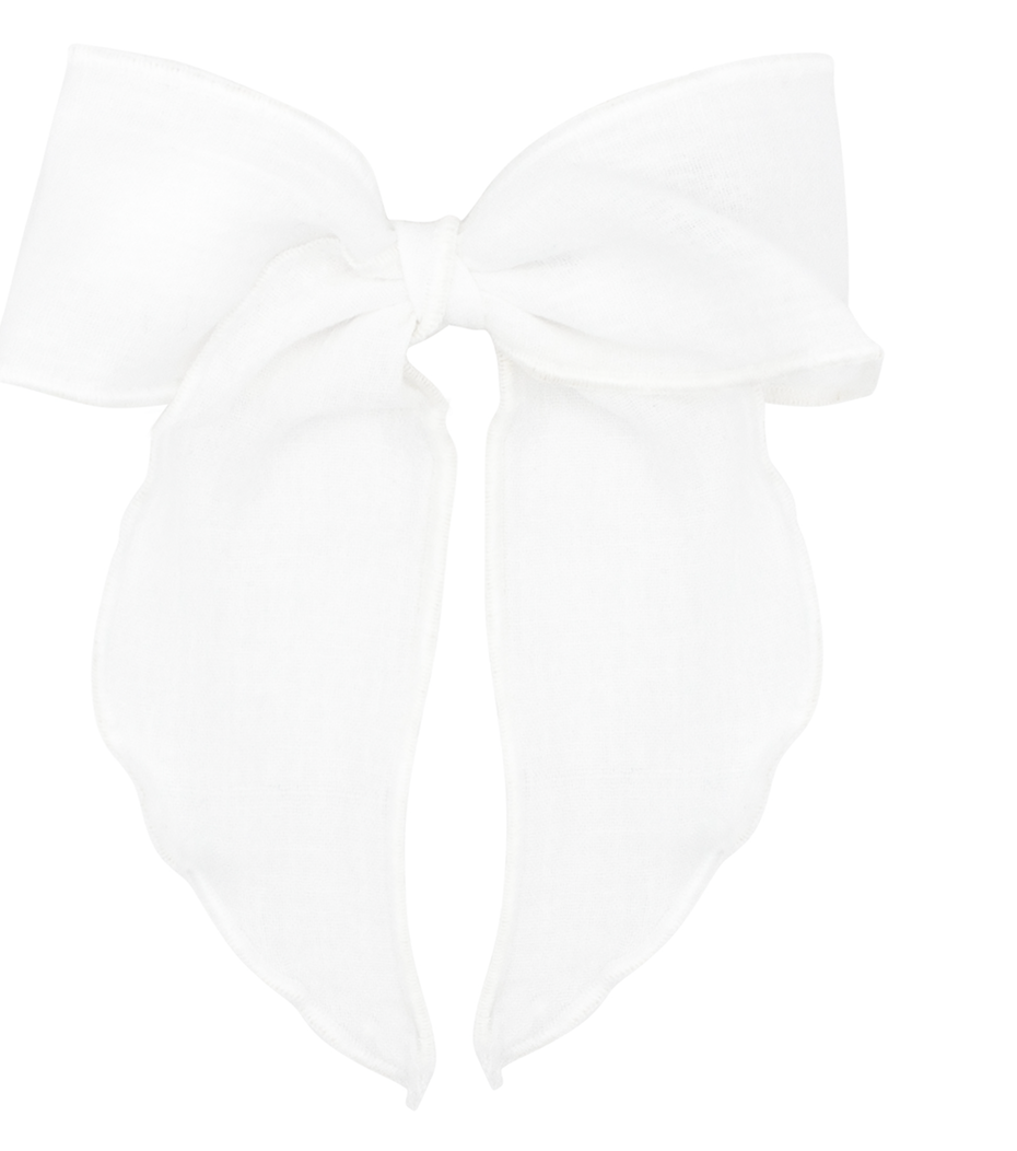 Medium Cotton Gauze Bowtie with Twisted Wrap and Whimsy Tails