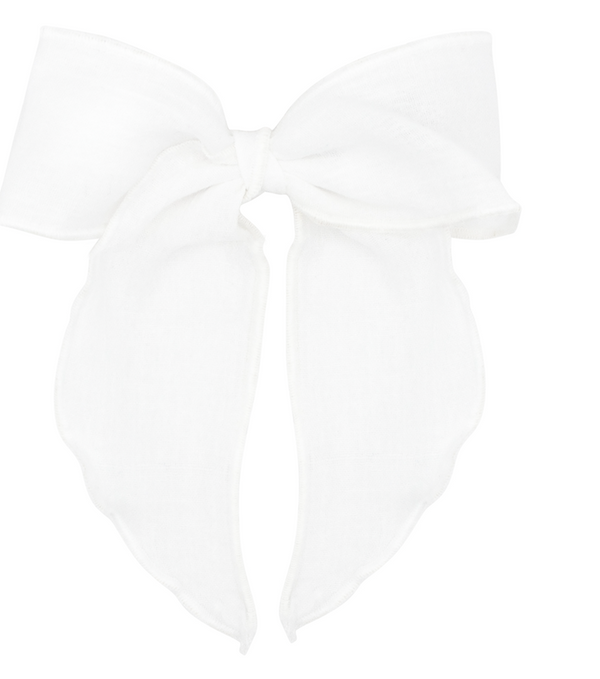 Medium Cotton Gauze Bowtie with Twisted Wrap and Whimsy Tails
