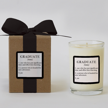Graduate Definition scented candle — thoughtful graduation gift