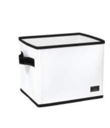 Personalized White Storage Bin
