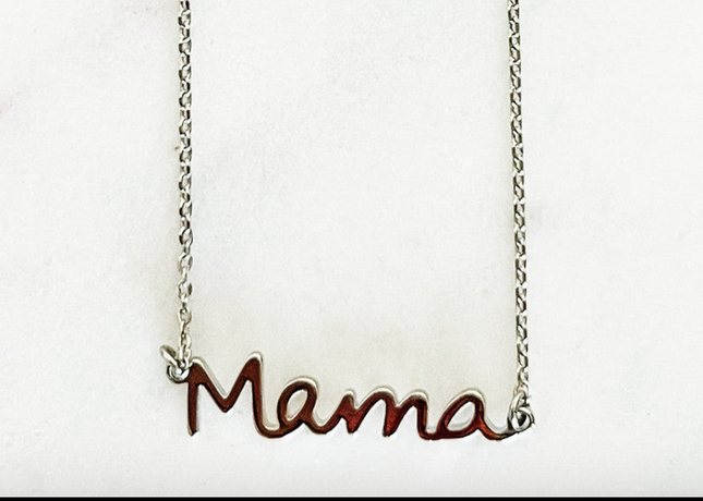 Gold Dipped MAMA Script Necklace-Gold or Silver