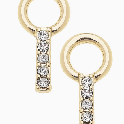 Pave Baguette Huggie Charm in Shiny Gold | Set of 2