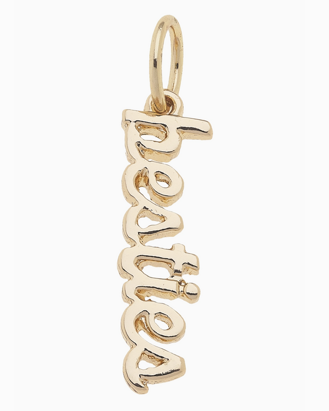 Besties Cursive Script Charm