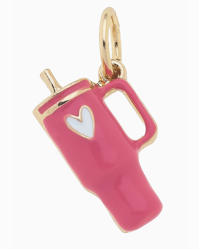 Travel Tumbler Cup Charm in Fuchsia