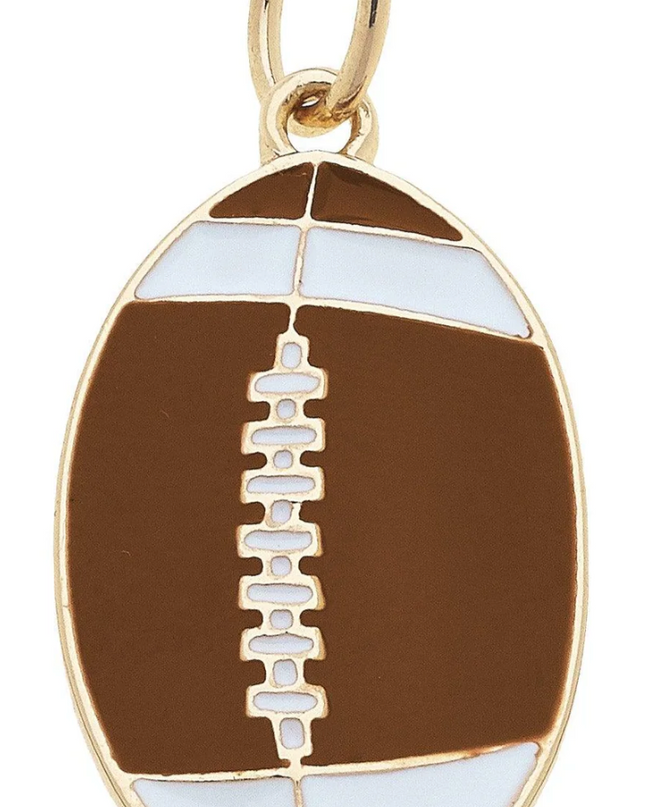 Football Enamel Charm