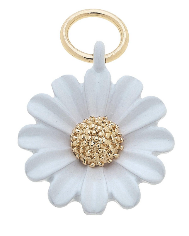 Daisy Flower Enamel Charm
