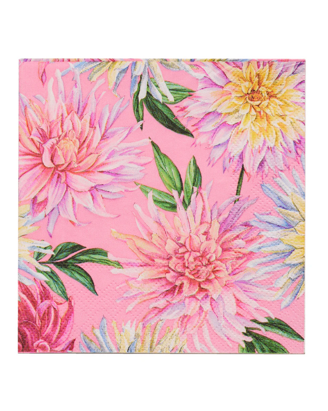 Dahlia Garden Cocktail Napkins