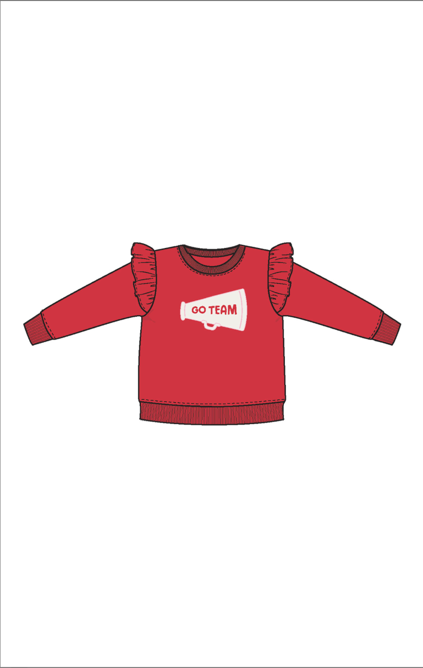 French Terry Sport Ruffle Sweatshirt