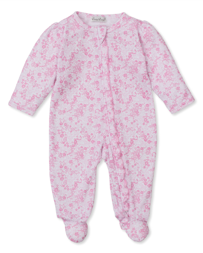 Bows Footie w/ Zip PRT