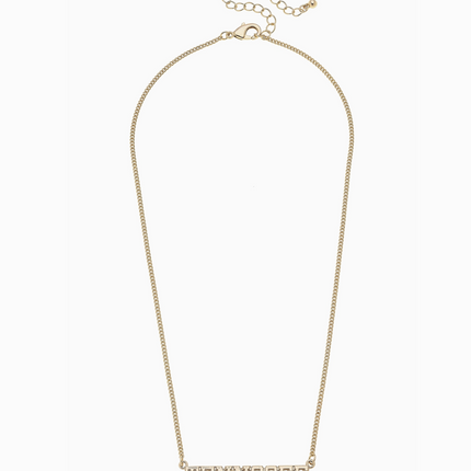 Tennessee Vols Varsity Outline Necklace in Shiny Gold