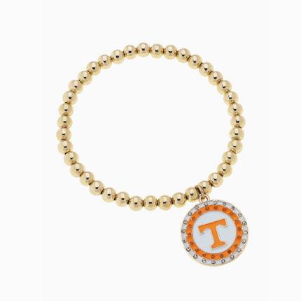 Tennessee Vols Pave Disc Ball Bead Stretch Bracelet