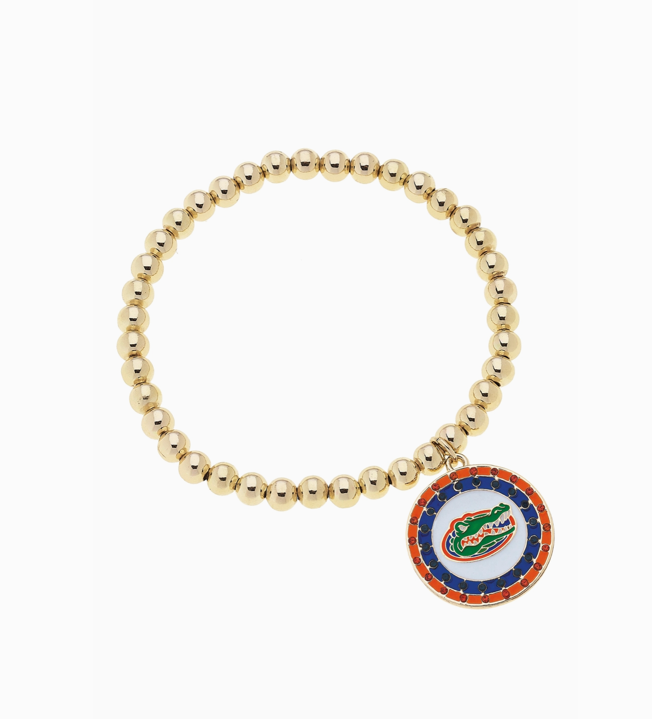 Florida Gators Pave Disc Ball Bead Stretch Bracelet