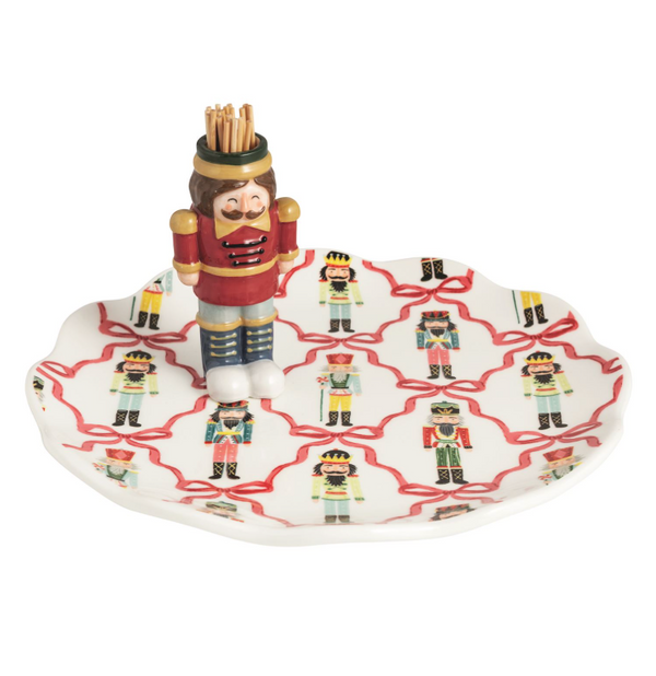 Nutcracker Toothpick Plate Set
