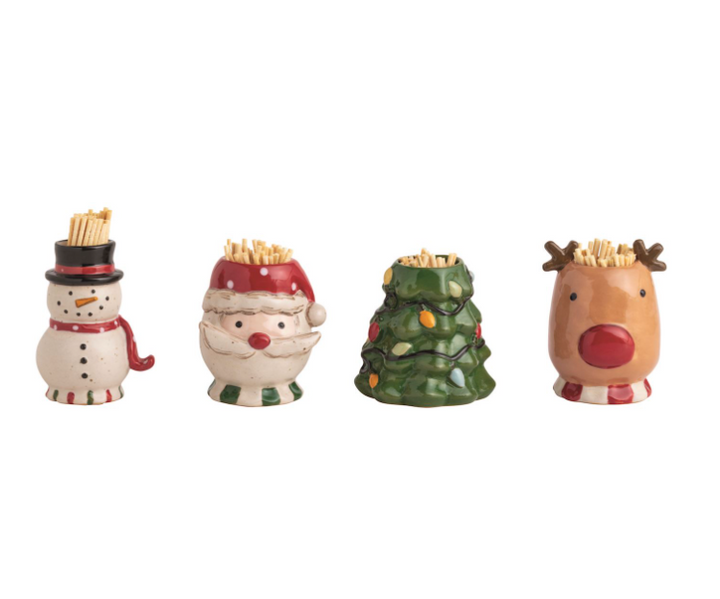 Farm Christmas Toothpick Holders