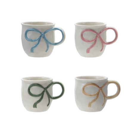 18 oz. Stoneware Mug with Bow Handles