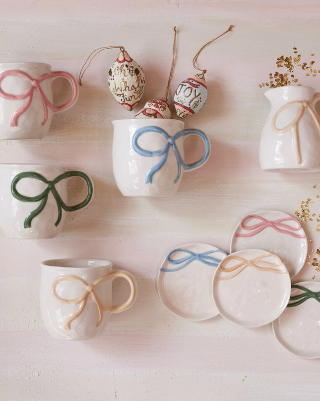 18 oz. Stoneware Mug with Bow Handles