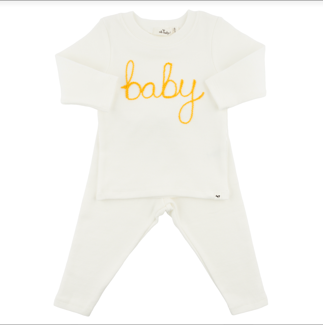 'Baby' Golden Embroidered 2pc Set