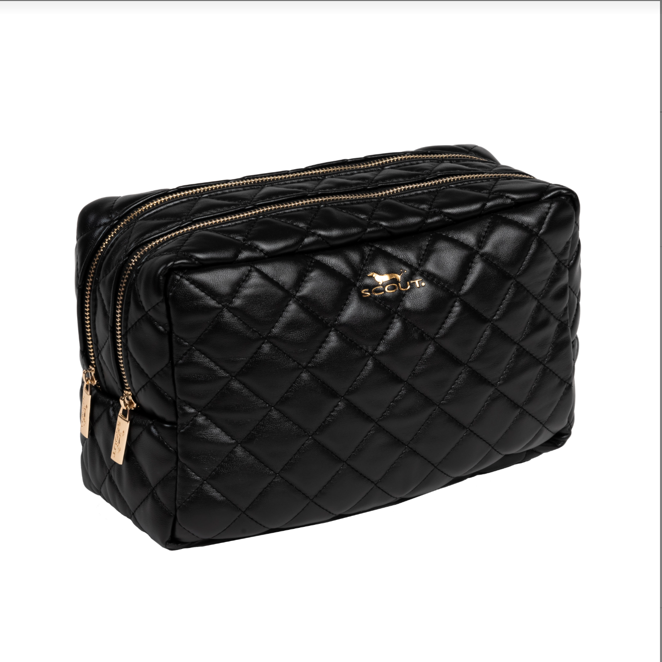 2-Way Toiletry Bag by Scout  - Black Quilted