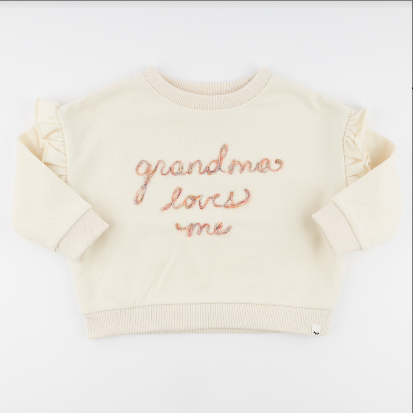'Grandma Loves Me' Ruffle Slouch